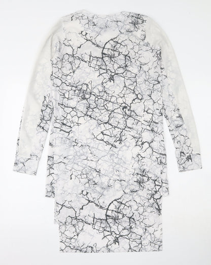 Womens UK Size 6 NEXT White Tunic Blouse