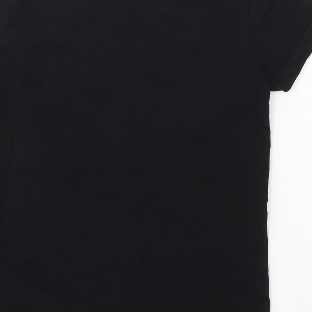 URBN DEPT  Boys Black  100% Cotton Basic T-Shirt Size 8 Years Round Neck