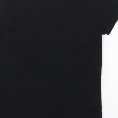 URBN DEPT  Boys Black  100% Cotton Basic T-Shirt Size 8 Years Round Neck