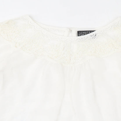 Womens UK Size 10 Atmosphere Ivory Basic Button-Up