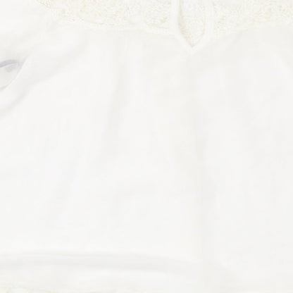 Womens UK Size 10 Atmosphere Ivory Basic Button-Up