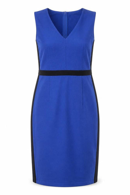 H&M Womens Blue  Polyester Bodycon  Size 10  V-Neck Zip