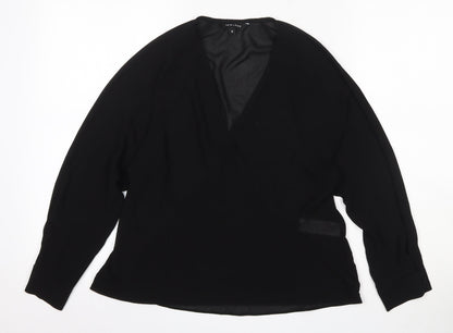 Womens UK Size 8 New Look Black Basic Blouse