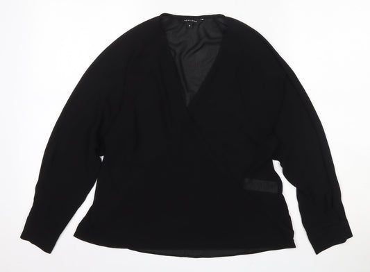 Womens UK Size 8 New Look Black Basic Blouse