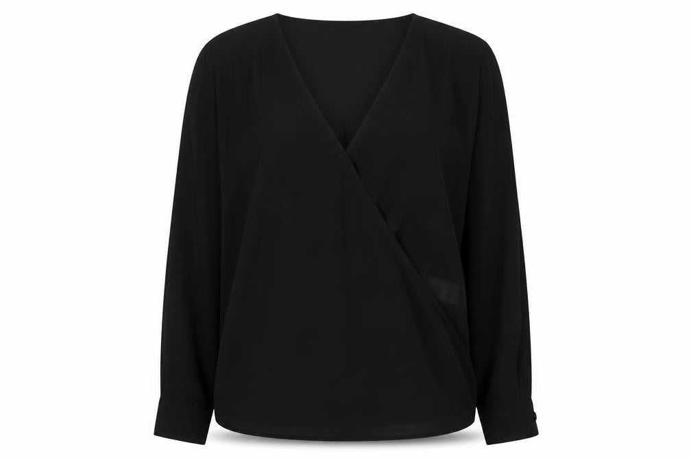 Womens UK Size 8 New Look Black Basic Blouse