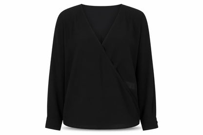 Womens UK Size 8 New Look Black Basic Blouse