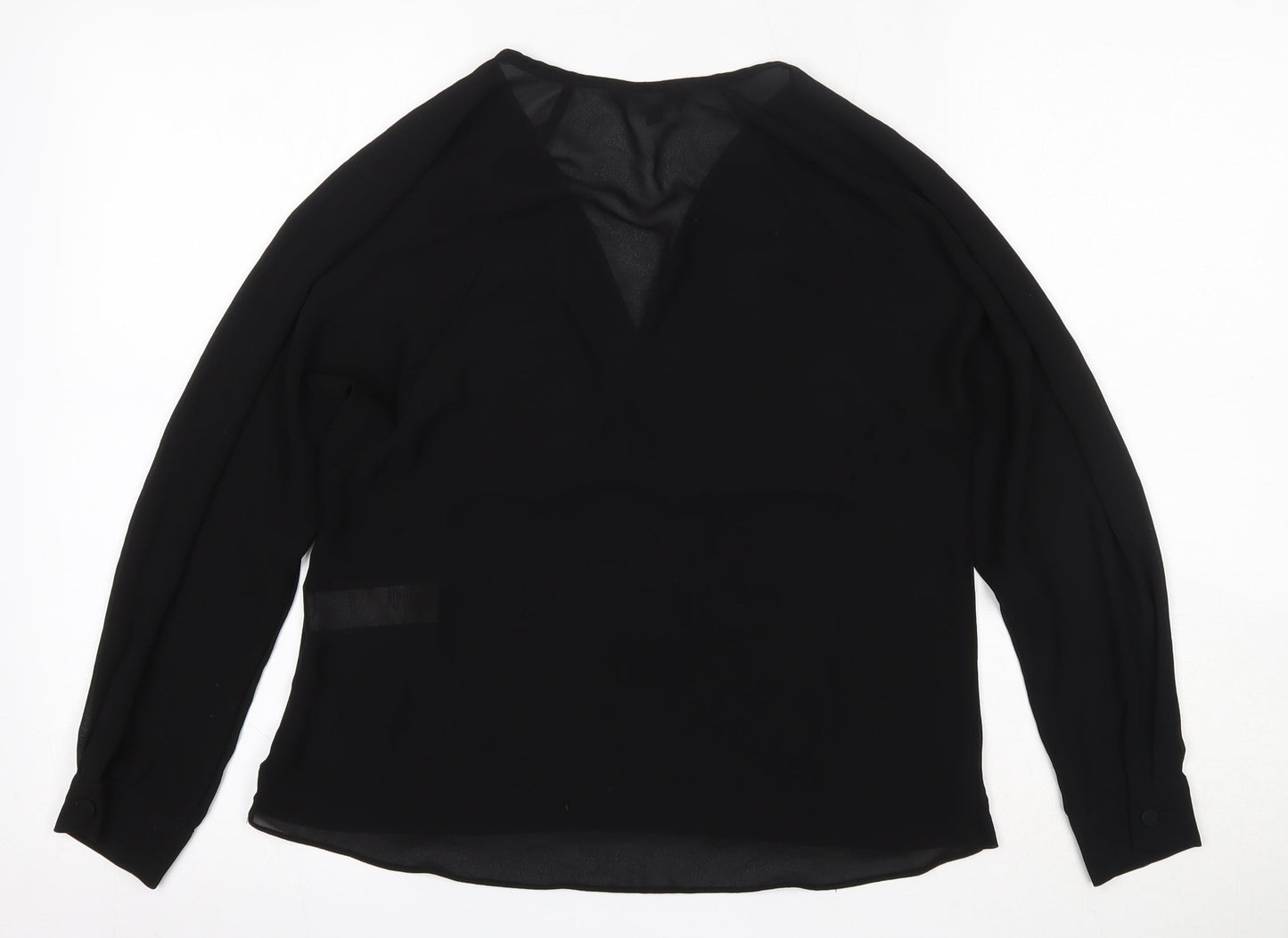 Womens UK Size 8 New Look Black Basic Blouse