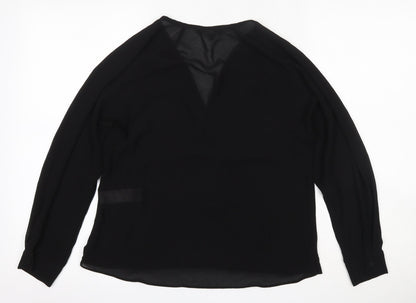 Womens UK Size 8 New Look Black Basic Blouse