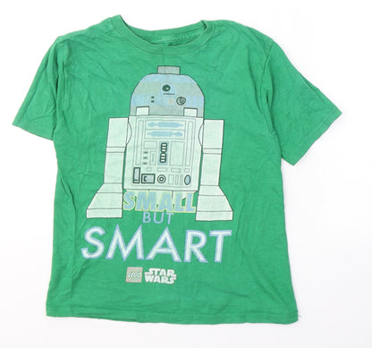 Lego x Star Wars Boys Green  Cotton Pullover T-Shirt Size 5 Years Round Neck Pullover