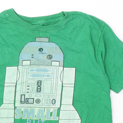 Lego x Star Wars Boys Green  Cotton Pullover T-Shirt Size 5 Years Round Neck Pullover