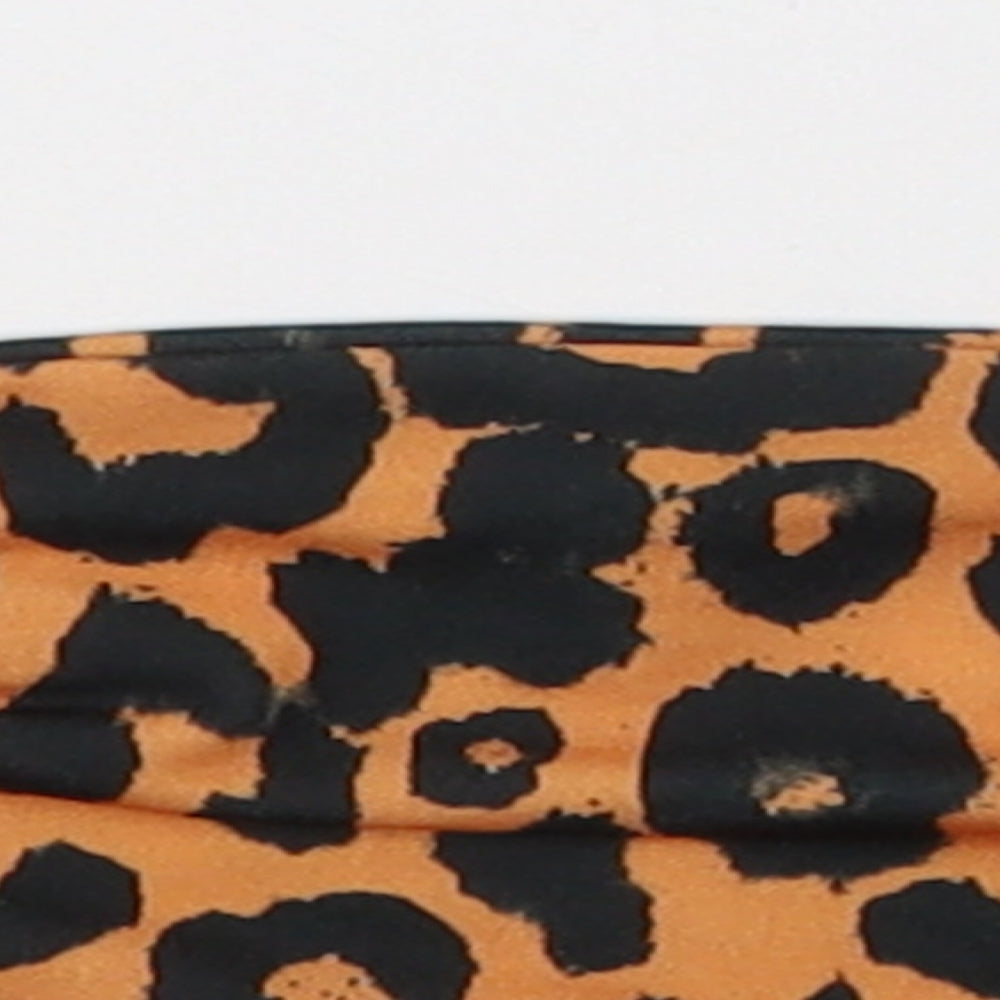 Womens UK Size 4 PRETTYLITTLETHING Orange Cropped T-Shirt