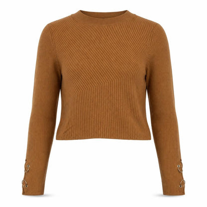Womens UK Size 6 Topshop Brown Basic Blouse