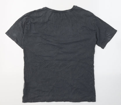 NEXT Girls Grey  Cotton Pullover T-Shirt Size 10 Years Round Neck Pullover