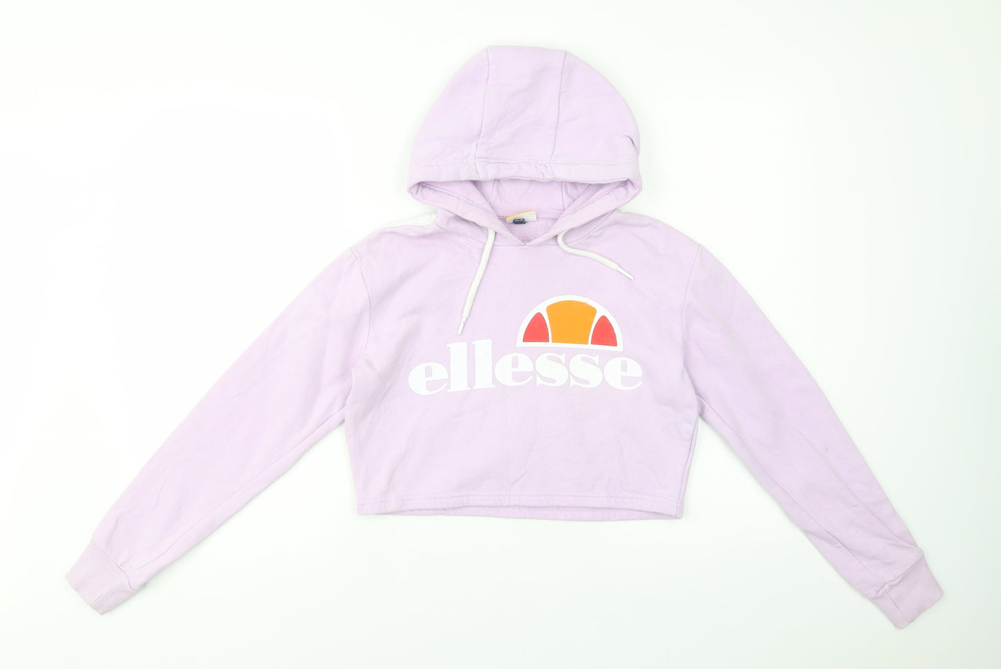ellesse Womens Purple  Cotton Pullover Hoodie Size 8  Pullover - Cropped
