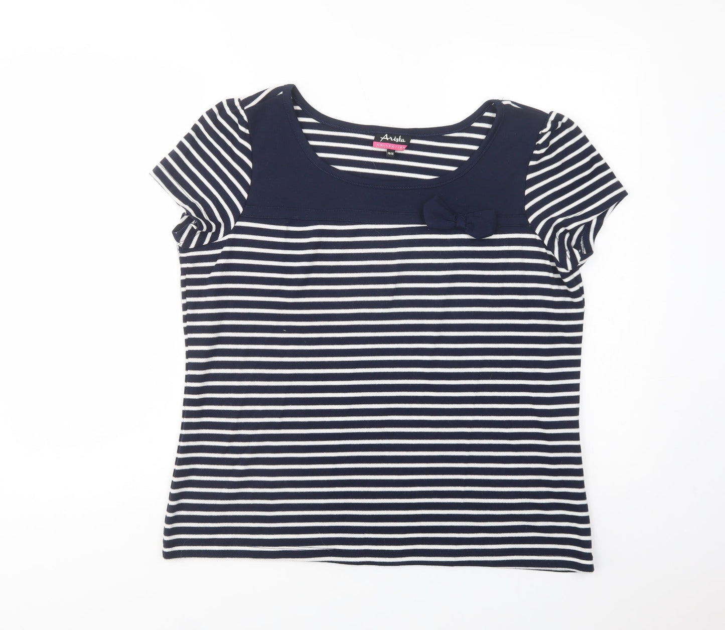 Womens UK Size 14 Arista Blue Basic T-Shirt