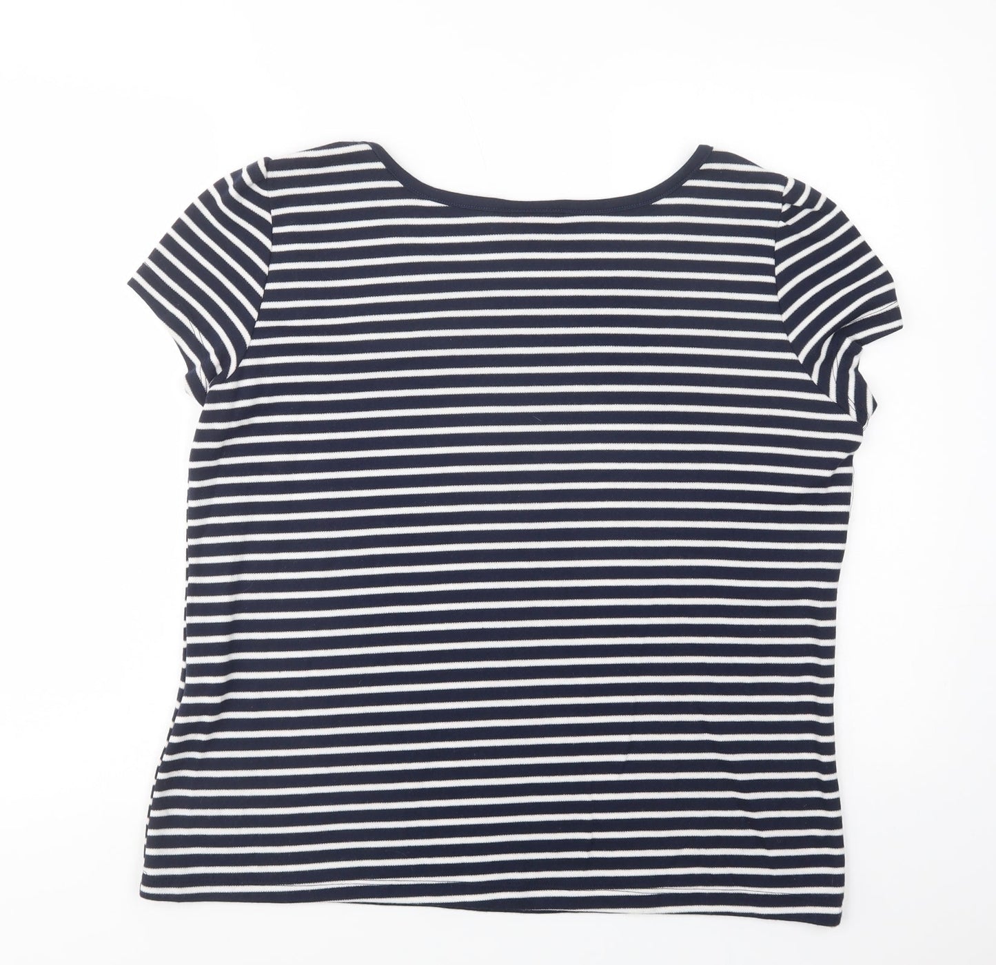 Womens UK Size 14 Arista Blue Basic T-Shirt