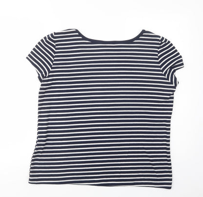 Womens UK Size 14 Arista Blue Basic T-Shirt