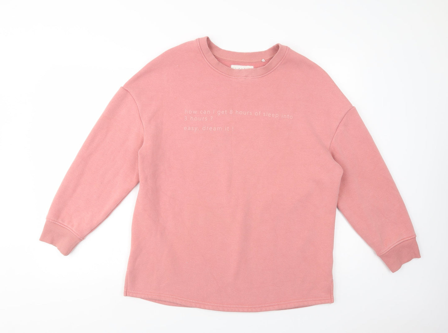 F&F Womens Pink  Polyester Pullover Sweatshirt Size 8  Pullover