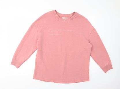 F&F Womens Pink  Polyester Pullover Sweatshirt Size 8  Pullover