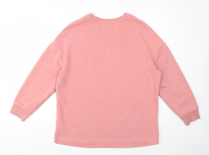 F&F Womens Pink  Polyester Pullover Sweatshirt Size 8  Pullover