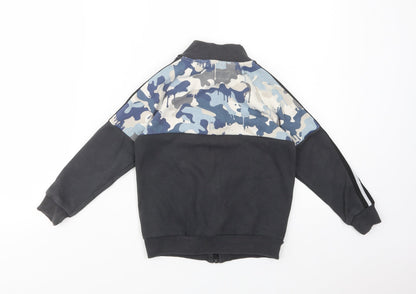 NEXT Boys Black Camouflage Cotton Full Zip Sweatshirt Size 5 Years  Zip