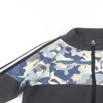 NEXT Boys Black Camouflage Cotton Full Zip Sweatshirt Size 5 Years  Zip