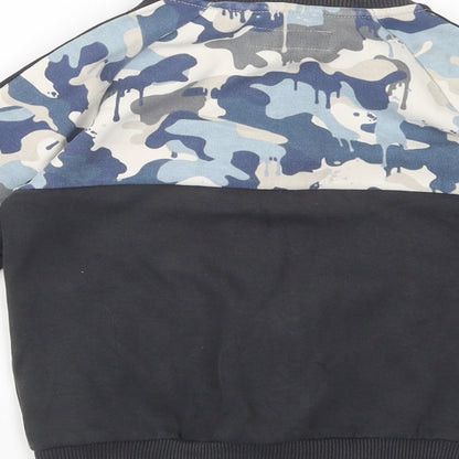 NEXT Boys Black Camouflage Cotton Full Zip Sweatshirt Size 5 Years  Zip