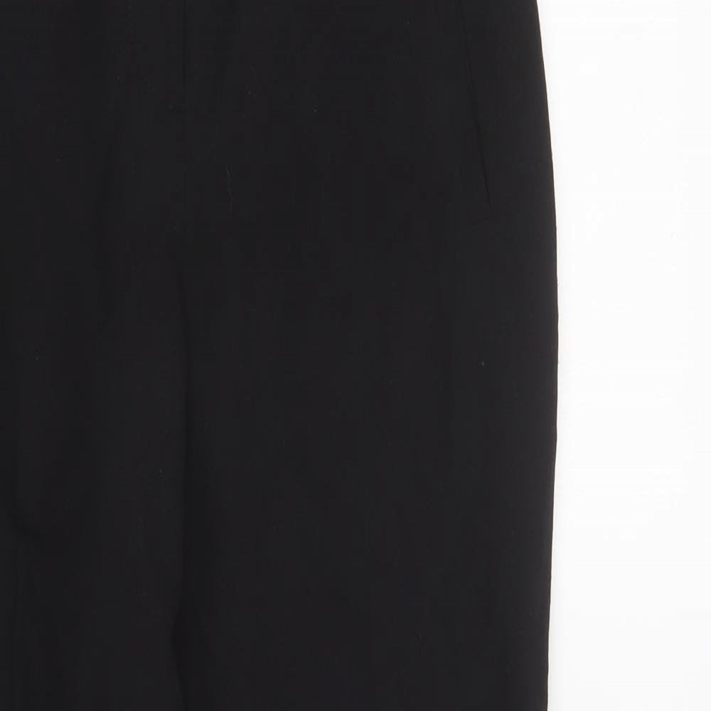 Topshop Womens Black  Polyester Dress Pants Trousers Size 8 L27 in Regular Button