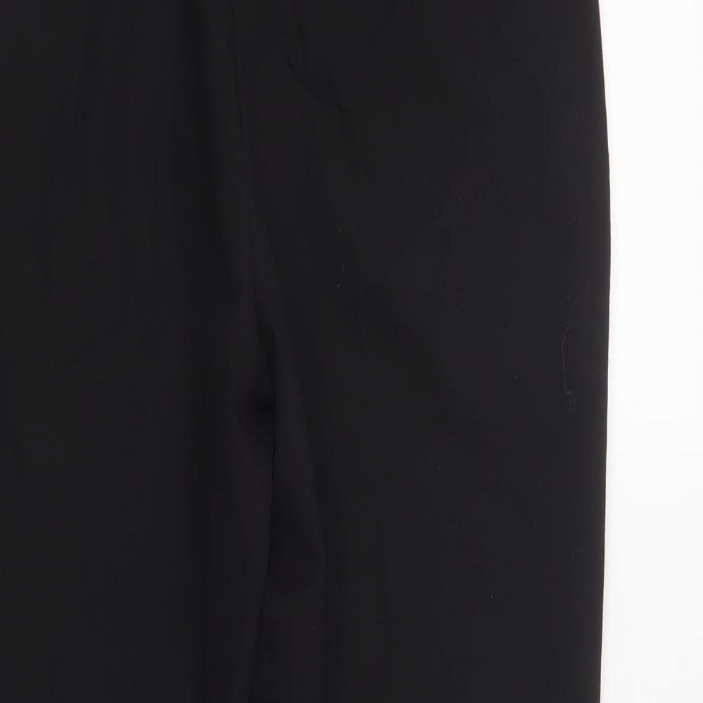 Topshop Womens Black  Polyester Dress Pants Trousers Size 8 L27 in Regular Button