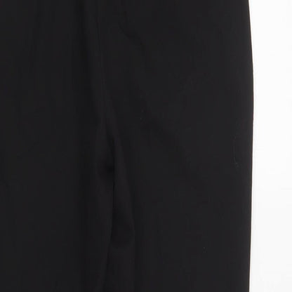 Topshop Womens Black  Polyester Dress Pants Trousers Size 8 L27 in Regular Button