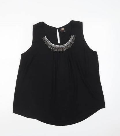 Womens UK Size L VERO MODA Black Basic Blouse