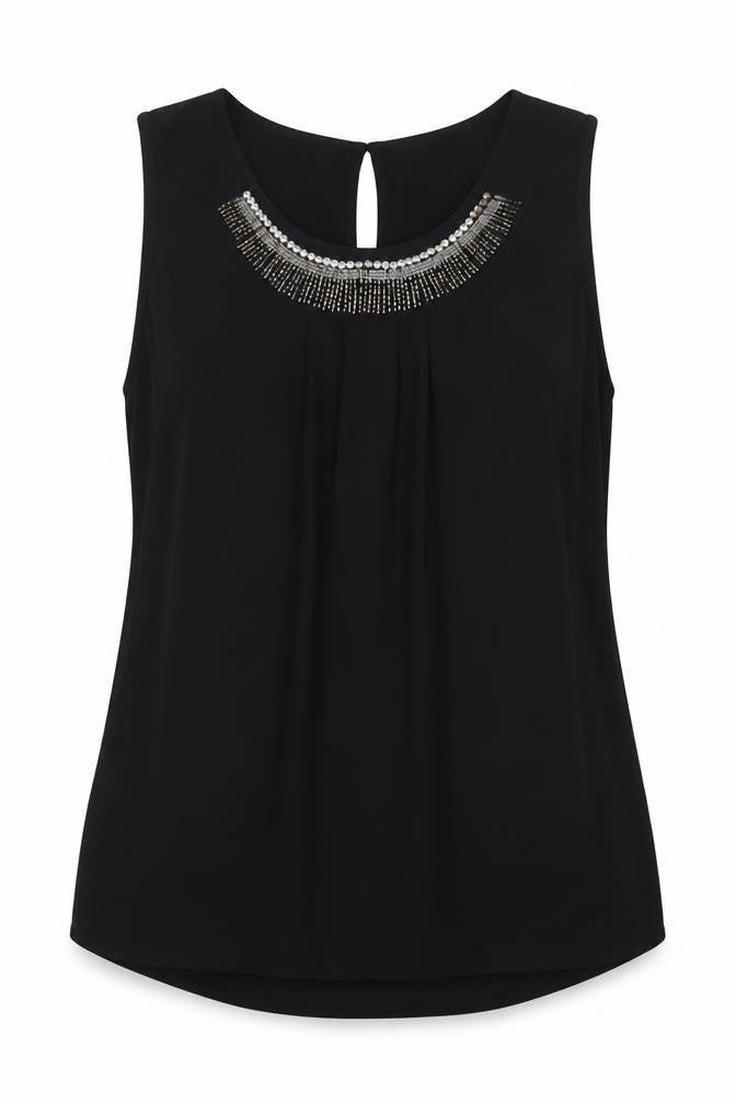 Womens UK Size L VERO MODA Black Basic Blouse