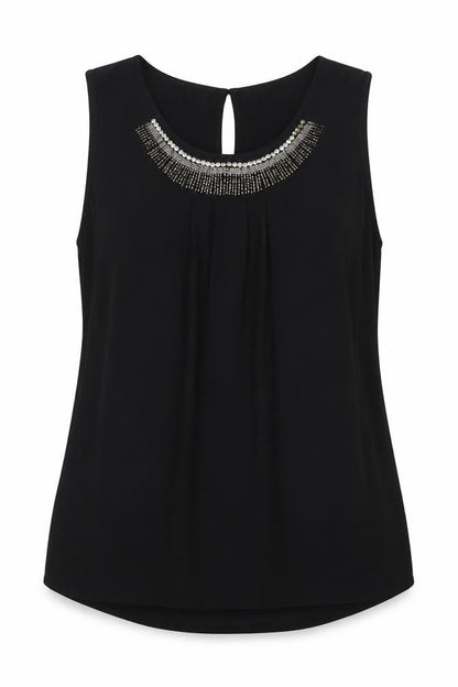 Womens UK Size L VERO MODA Black Basic Blouse