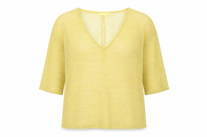 Womens UK Size 8 NEXT Yellow Basic Blouse