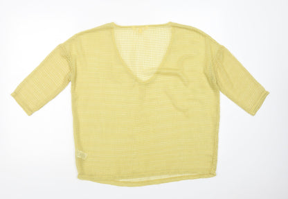 Womens UK Size 8 NEXT Yellow Basic Blouse