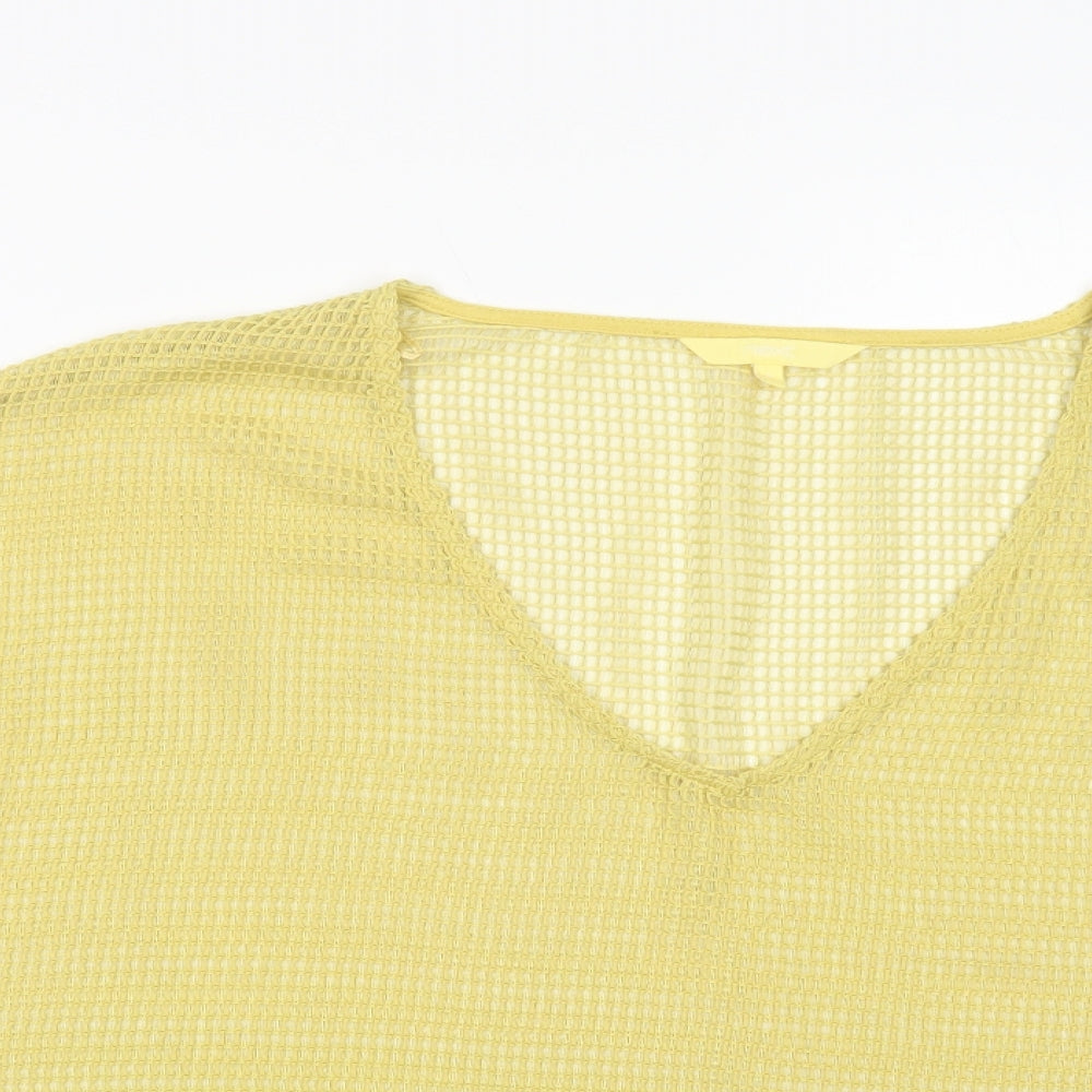 Womens UK Size 8 NEXT Yellow Basic Blouse