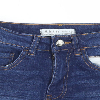 Denim Co Womens Blue  Cotton Hot Pants Shorts Size 6 L3 in Regular Button