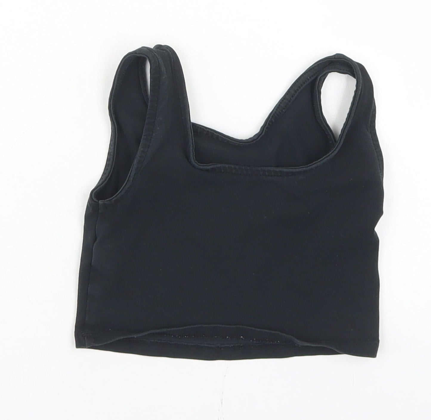 George Girls Black  Cotton Cropped Tank Size 4-5 Years Round Neck  - Endless Vibes