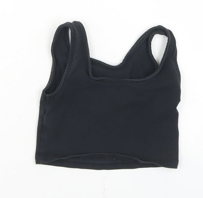 George Girls Black  Cotton Cropped Tank Size 4-5 Years Round Neck  - Endless Vibes