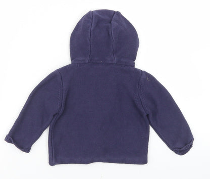 Mini Club Girls Blue  Cotton Cardigan Jumper Size 6-9 Months  Button