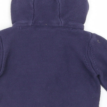 Mini Club Girls Blue  Cotton Cardigan Jumper Size 6-9 Months  Button