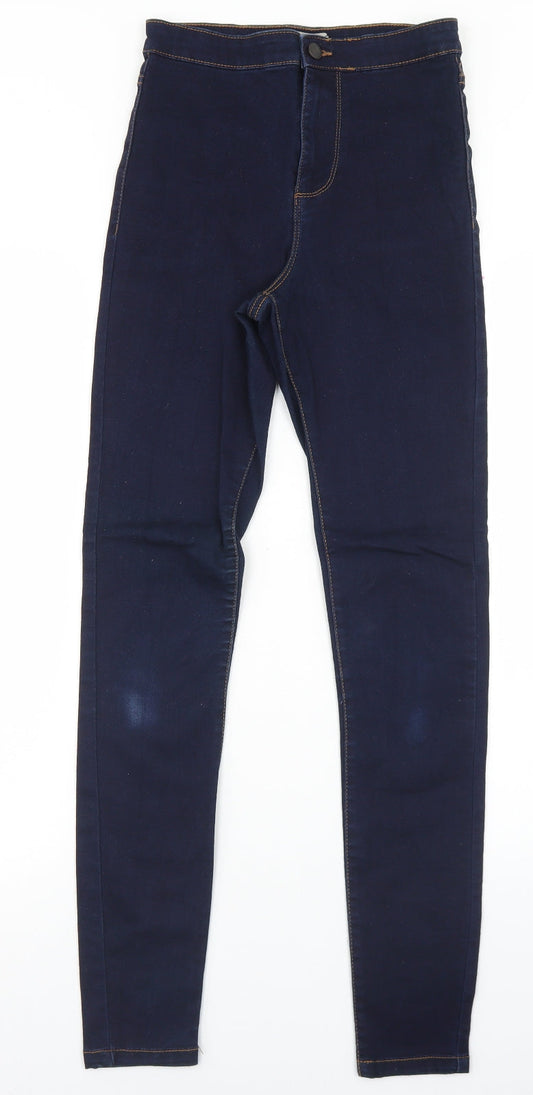 Denim co Womens Blue  Cotton Skinny Jeans Size 8 L29 in Regular Button