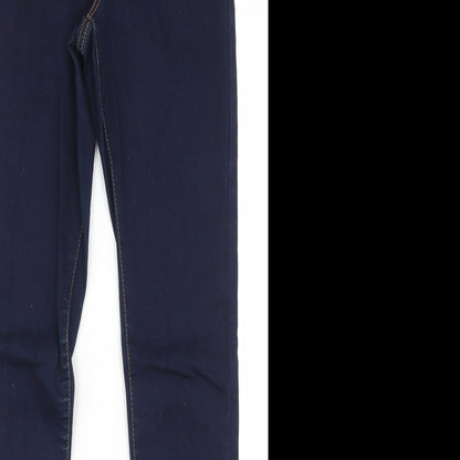 Denim co Womens Blue  Cotton Skinny Jeans Size 8 L29 in Regular Button