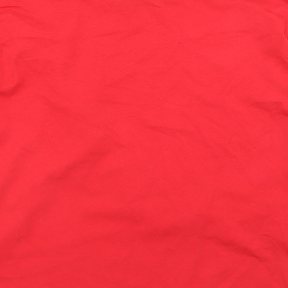 Womens UK Size 12 New Look Red Basic T-Shirt