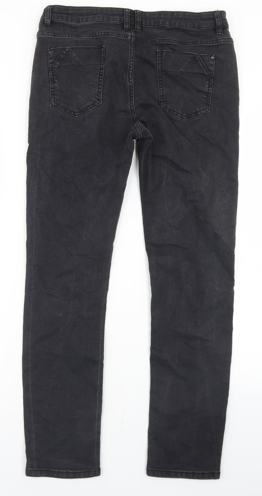 Denim Co Womens Black  Cotton Skinny Jeans Size 12 L28 in Regular Button