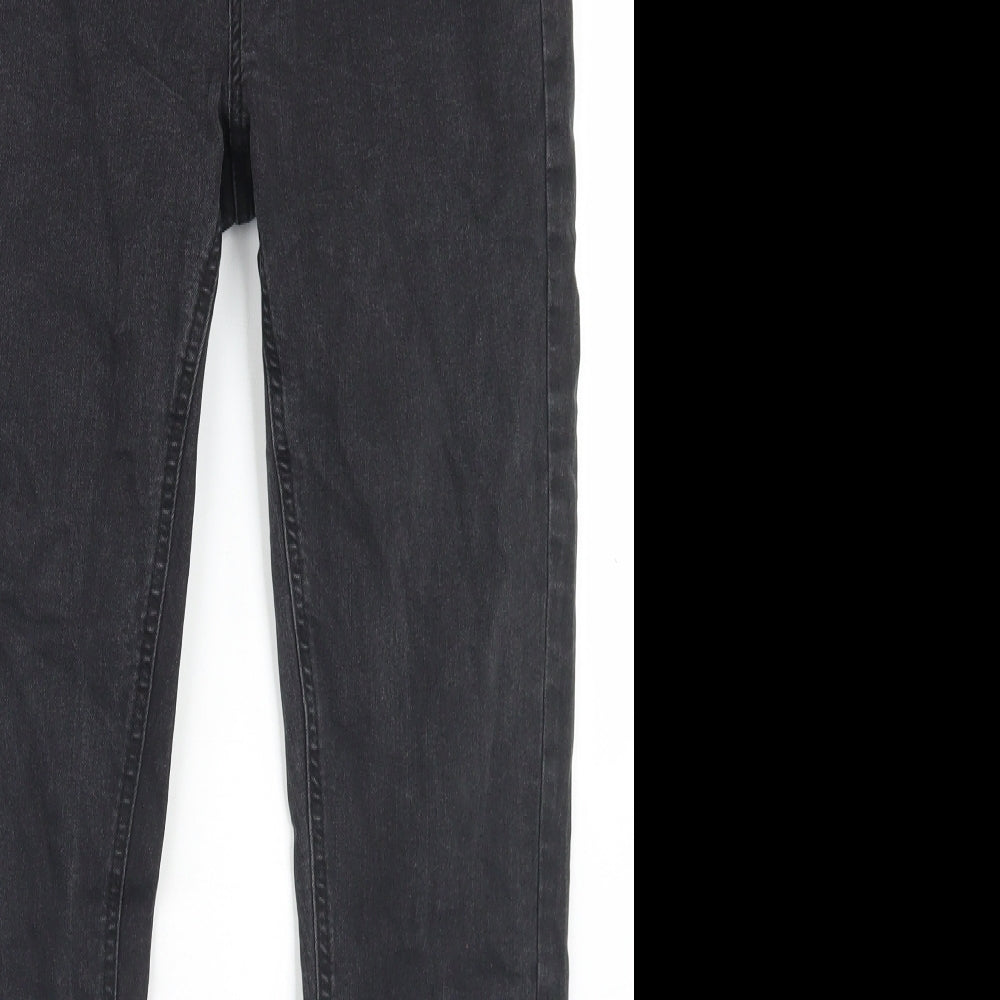 Denim Co Womens Black  Cotton Skinny Jeans Size 12 L28 in Regular Button