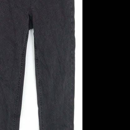 Denim Co Womens Black  Cotton Skinny Jeans Size 12 L28 in Regular Button