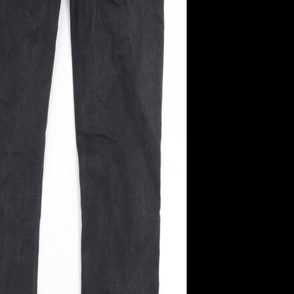 Denim Co Womens Black  Cotton Skinny Jeans Size 12 L28 in Regular Button
