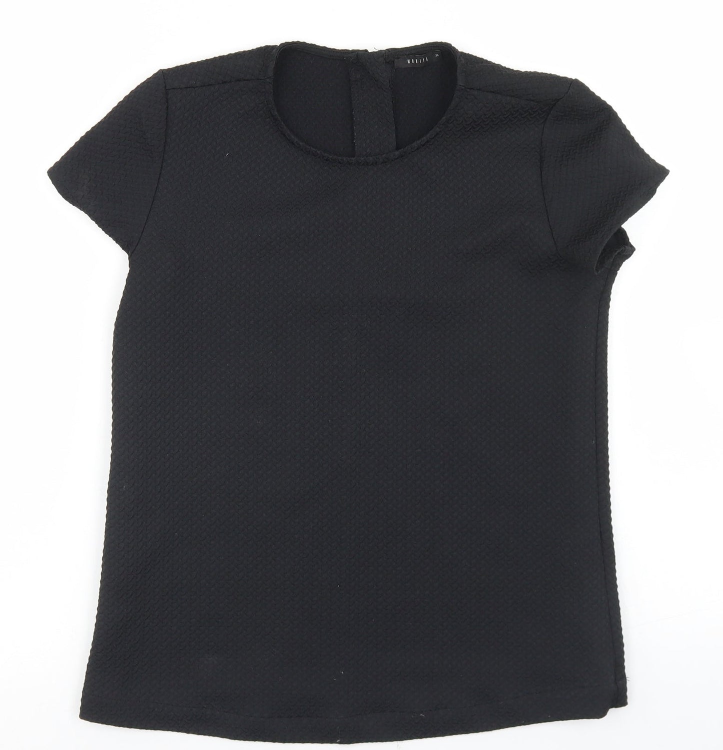 Womens UK Size 6 Mohito Black Basic Blouse