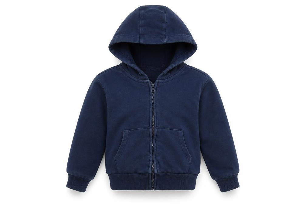 Front view of George girls’ blue jacket, size 5-6, years zip